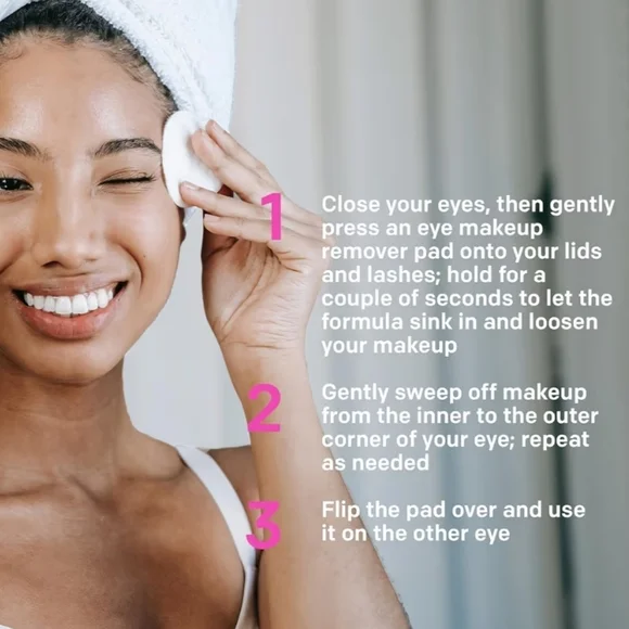 Almay Biodegradable Longwear & Waterproof Eye Makeup Remover Pads, 80 Count, New - Picture 2 of 3